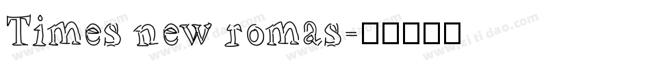 Times new romas字体转换